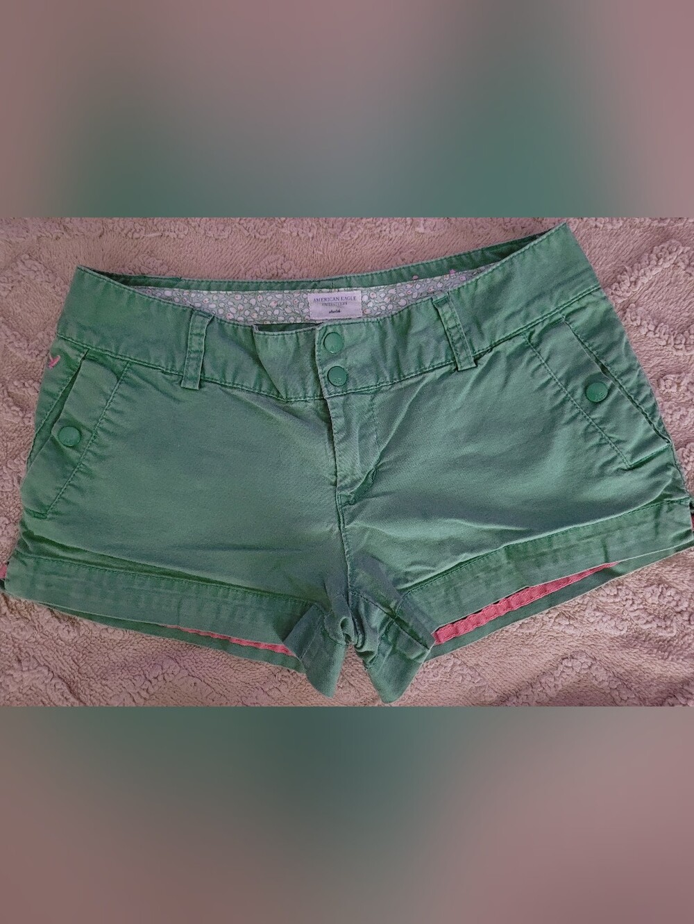 American Eagle Outfitters Green Women's Cotton Shorts